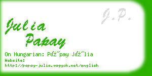 julia papay business card